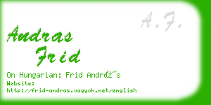 andras frid business card